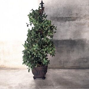 Artificial Greenery Topiary in Brown Pot